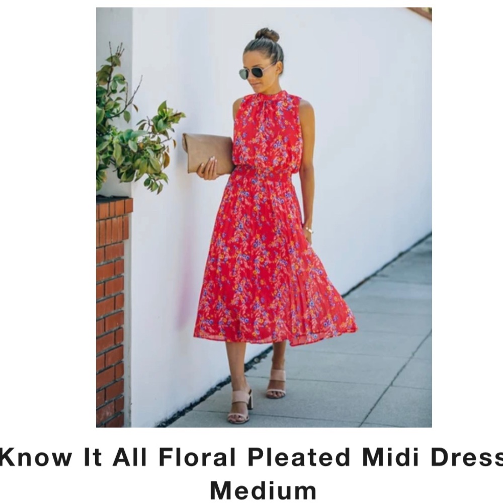 Vici Know It All Floral Midi Dress